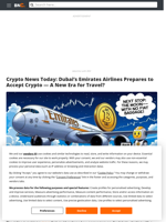 Crypto News Today: Dubai’s Emirates Airlines Prepares to Accept Crypto — A New Era for Travel? - Brave New Coin