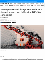 Developer embeds image on Bitcoin as a single transaction, challenging BIP-110's core claims | The Block