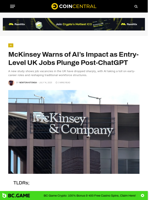 McKinsey Warns of AI’s Impact as Entry-Level UK Jobs Plunge Post-ChatGPT - CoinCentral