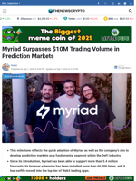 Myriad Surpasses $10M Trading Volume in Prediction Markets - TheNewsCrypto