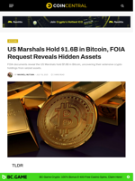 US Marshals Hold $1.6B in Bitcoin, FOIA Request Reveals Hidden Assets - CoinCentral