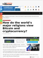 How do the world’s major religions view Bitcoin and cryptocurrency? - The Crypto News Wire