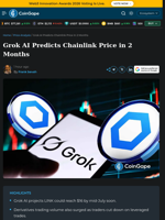 Grok AI Predicts Chainlink Price in 2 Months