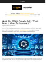 Ozak AI's 5000% Presale Rally: What Does It Mean for Investors?