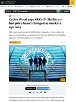 $300B Fed Liquidity, end of QT To Ignite Crypto Market Recovery: ARK Invest
