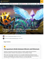 Bitcoin vs Ethereum: Two Different Approaches to Quantum Threats