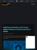FILE Price Prediction: $1.10 Target Within 14 Days as Technical Breakout Builds - Blockchain.News