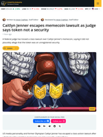Caitlyn Jenner Memecoin Not a Security, Judge Rules