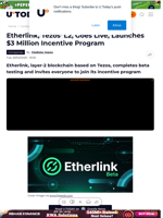 Etherlink, Tezos' L2, Goes Live, Launches $3 Million Incentive Program