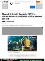 Chainlink (LINK) Rockets 299% in Whale Moves Amid $693 Million Market Sell-off