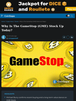 Why Is The GameStop (GME) Stock Up Today?