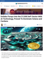 Unilabs Forays Into the $120B DeFi Sector With AI Technology, Poised To Dominate Solana and Cardano