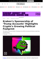 Kraken’s Sponsorship of ‘Trump Accounts’ Highlights Crypto’s Growing Political Footprint - 