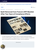 Bybit Removed from France’s AMF Blacklist After Two Years of Compliance Efforts