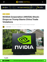 NVIDIA Corporation ($NVDA) Stock: Drops as Trump Slams China Trade Violations