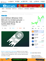 $12 Billion Bitwise CIO: Bitcoin Is Undervalued — Should Already Be at $200,000 Price ⋆ ZyCrypto