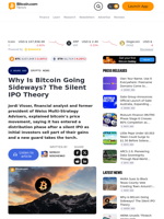 Why Is Bitcoin Going Sideways? The Silent IPO Theory – Crypto News Bitcoin News