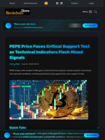 PEPE Price Faces Critical Support Test as Technical Indicators Flash Mixed Signals - Blockchain.News