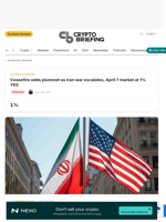 Ceasefire odds plummet as Iran war escalates, April 7 market at 1% YES