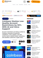 Coinbase Slashes Low-Quality Account Restrictions by 90% With AI and Voice Support – Exchanges Bitcoin News