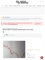Bitwise XRP ETF surpasses $500M AUM in nine months