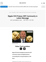 Ripple CEO Praises XRP Community in Latest Message
