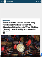 $19B Market Crash Paves Way for Bitcoin’s Rise to $200K — Standard Chartered: Why Digitap ($TAP) Could Rally 50x Harder - TechBullion