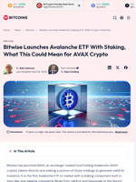 Bitwise Launches Avalanche Staking ETF: AVAX Crypto Prediction