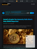 Israel’s Crypto Tax Amnesty Falls Short, Only $50M Reported - Blockchain.News