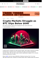 Crypto Markets Struggle as BTC Slips Below $64K - 