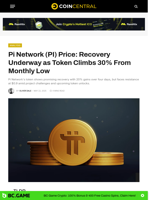 Pi Network (PI) Price: Recovery Underway as Token Climbs 30% From Monthly Low - CoinCentral