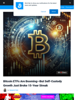 Bitcoin ETFs Are Booming—But Self-Custody Growth Just Broke 15-Year Streak | Bitcoinist.com