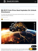 $0.35 Pi Coin Price Goal Implodes On Unlock Shockwave - DailyCoin