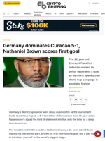 Germany dominates Curacao 5-1, Nathaniel Brown scores first goal