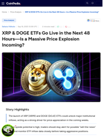 XRP & DOGE ETFs Go Live in the Next 48 Hours—Is a Massive Price Explosion Incoming?