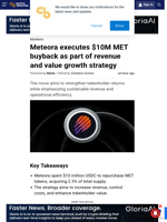 Meteora executes $10M MET buyback as part of revenue and value growth strategy