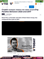 Crypto Analyst Raoul Pal Sees Stunning Paralles Between 2025 and 2017