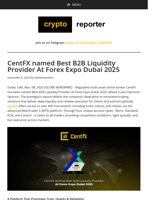 CentFX named Best B2B Liquidity Provider At Forex Expo Dubai 2025