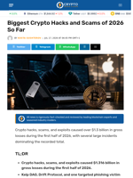 Biggest Crypto Hacks and Scams of 2026 So Far - Crypto News Flash