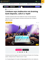 Coinbase: Stablecoins Don’t Threaten Banks, ‘Deposit Erosion’ Is a Myth