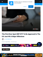 The First Ever Spot XRP ETF To Be Approved In The US Just Hit A Major Milestone