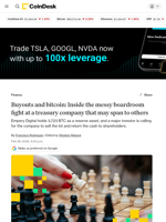 Buyouts and bitcoin: Inside the messy proxy fight at BTC treasury company Empery Digital (EMPD)