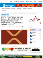 XRP’s Price Woes Can No Longer Be Attributed To Ripple-SEC Lawsuit, Prominent Lawyer Opines ⋆ ZyCrypto