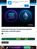Solana To Become Most Decentralized Blockchain: Fund CEO