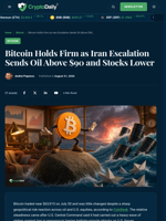 Bitcoin Steady as Iran Escalation Hits Oil and Stocks
