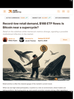 Record-low retail demand, $18B ETF flows: Is Bitcoin near a supercycle? - AMBCrypto