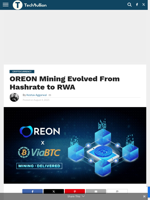 OREON Mining Evolved From Hashrate to RWA - TechBullion