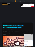 TRX Price Prediction: Targets $0.32-$0.35 by April 2026 - Blockchain.News