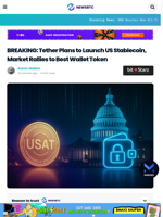 BREAKING: Tether Plans to Launch US Stablecoin, Market Rallies to Best Wallet Token