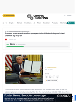 Trump's stance on Iran dims prospects for US obtaining enriched uranium by May 31